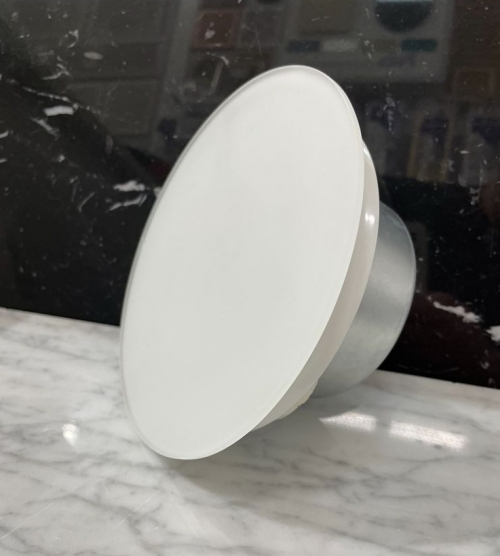 Анемостат со стеклянной внешней частью FOZA D 125 мм. RAL 9003